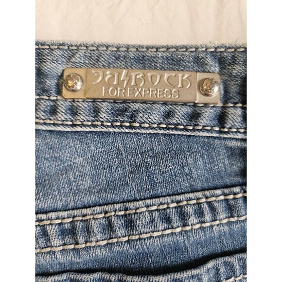 BE ROCK FOR EXPRESS Jeans Women's 28 (30x31.5) Blue Low-Rise Skinny Denim GUC - Picture 12 of 12